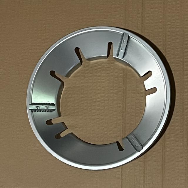 TEMU 1pc Metal Windproof Gas Stove – Anti-slip, Energy-saving Hood For Household Stoves, Enhances Stability And , Ideal For Kitchen Use, Stove Top Protectors