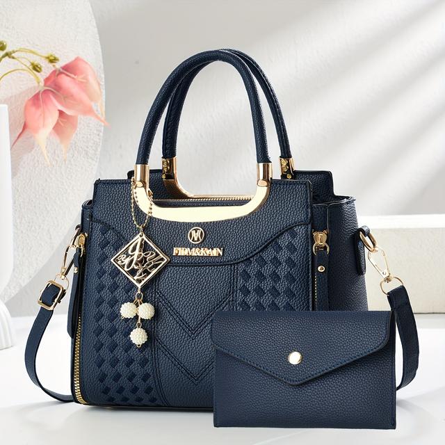 TEMU Sac à main d'été pour femmes avec un , tendance, sac bandoulière et polyvalent, sac à bandoulière chic de haute qualité, ensemble multi-pièces