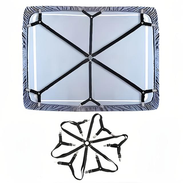 TEMU 調節可能なベッドシーツとキルト固定具、クリップ12個付き、滑り止めのベッドシーツバックル、マットレスクリップで毛布を固定するホルダー