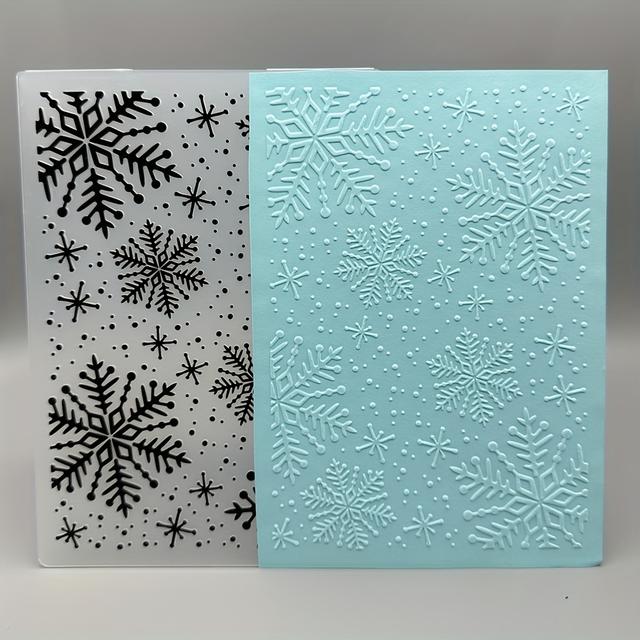 TEMU Christmas-themed Creative Snowflake Pattern Embossing Folder - 3d Embossed Folder, Plastic Embossing Template Is Occasions And For Making Cards, Diy Crafts, Scrapbooking, Gift Tags, And More.