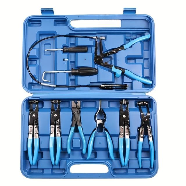 TEMU Automotive Hose Clamp Pliers With 2 Sizes, Straight Type For Hose Bundling, And Flexible With Wire Clamp Features