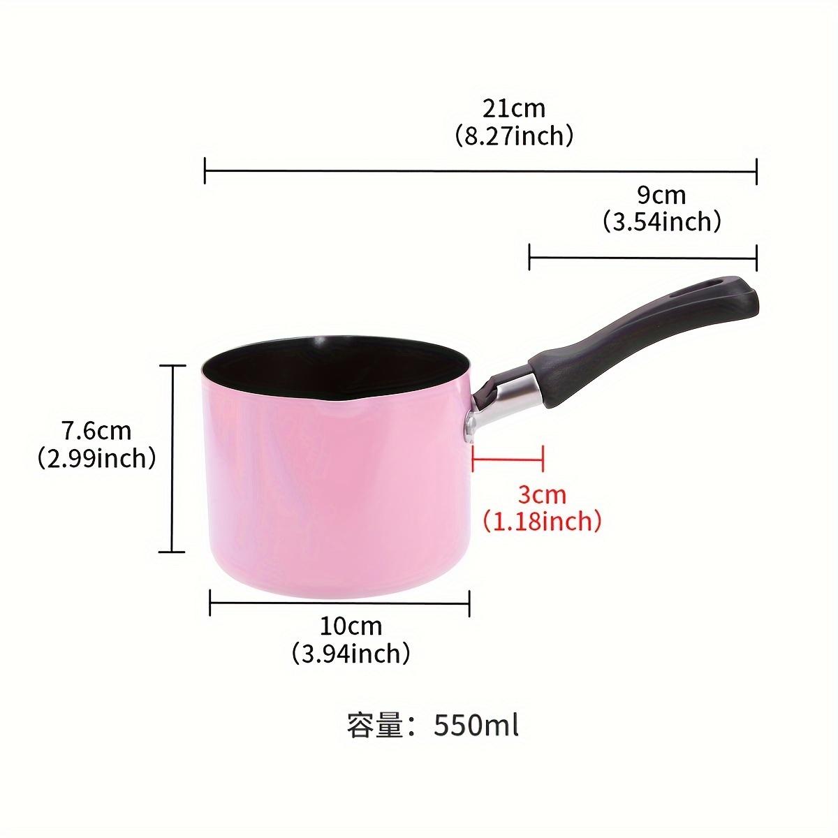 TEMU 1pc Milk Pan Mini,colorful Milk Pan,mini Milk Coffee Pot Nonstick Sauce Pan, Melted Melt Butter Pan, 10cm Pan