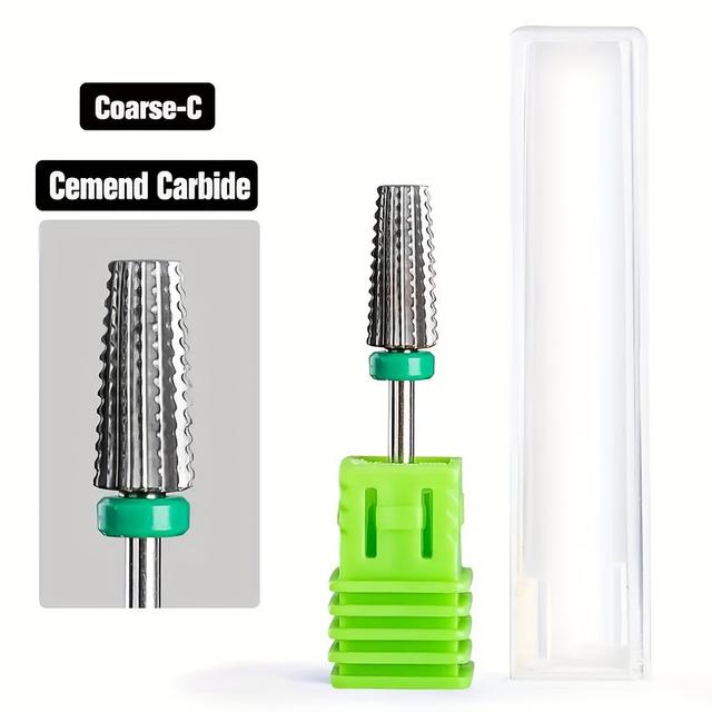 TEMU 1pc Carbide Electric Nail Drill Bit Carbide 5in 1 Drill Bits Remove Acrylic Or Hard Gel 3/32 Inch Shank Size For Electric Nail Filer Manicurist Use
