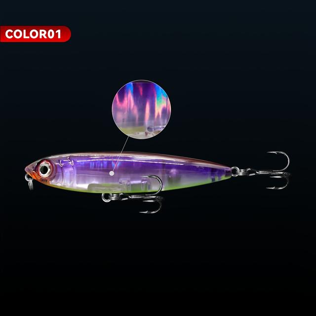 TEMU de Pesca Refletora Killer Topwater de Lápis de 80 mm/3,15 polegadas ,5G, com Ação em Z, Adequada para GT, Atum, Tuna Azul, Tuna , -sol, Achigã e Peixes em