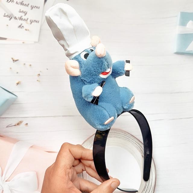 TEMU 1 шт. Милий плюшевий обруч для вух миші для жінок, панк-, тваринний принт, в'язаний, аксесуар для Хеллоуїна та косплею, осіння/ колекція, модний обруч для , тематика, без пір'я