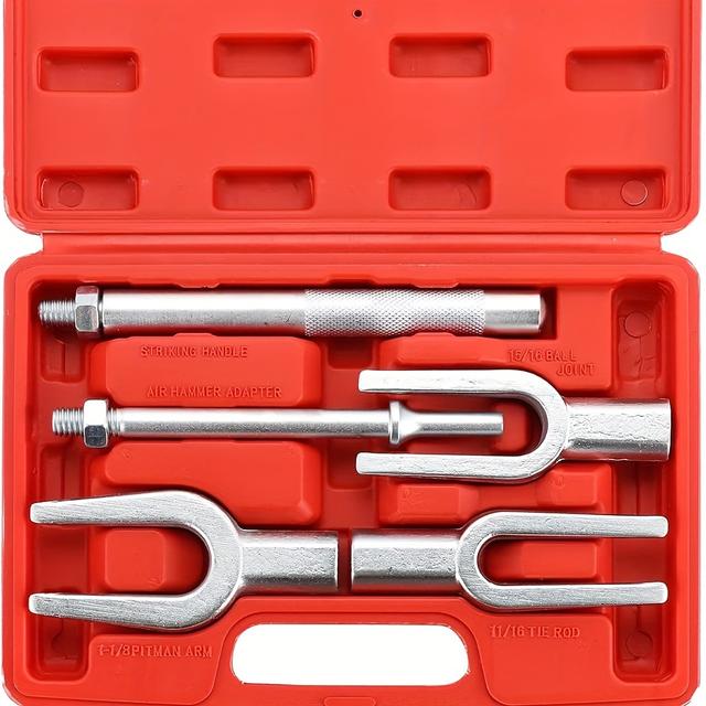 TEMU Ball Joint Separator Set | 5pcs Pickle Fork Tool Set, Ball Joint Tie Rod Pitman Arm Removal Tool, Fork Type Separator Kit For Cars And Light Trucks