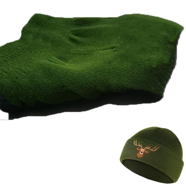 TEMU Zimní měkká a teplá lovecká čepice bez krempy, narozeninový dárek pro lovecké nadšence, pánská vojenská zelená čepice, ideální na Vánoce.