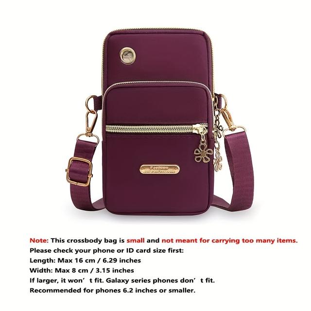 TEMU Ny Mode Crossbody Mini Telefonväska med Nackrem och Handledsmyntplånbok för Kvinnor