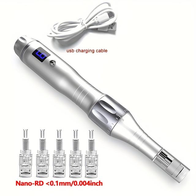 TEMU Ultima-x3 Professional Kit - Authentic Wireless Pen - Light Beige Care Tool Kit - 5pcs Round Nano 0.18mm Cartridges