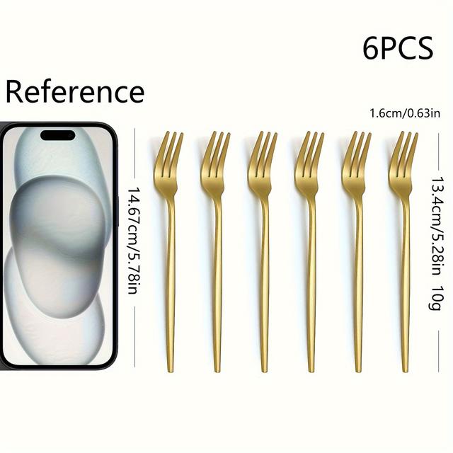 TEMU 【6/12本セット】5.35インチ フォーク。キッチンやレに最適。フルーツやケーキ、誕生日パーティー、結婚式、ハロウィン、、卒業に。