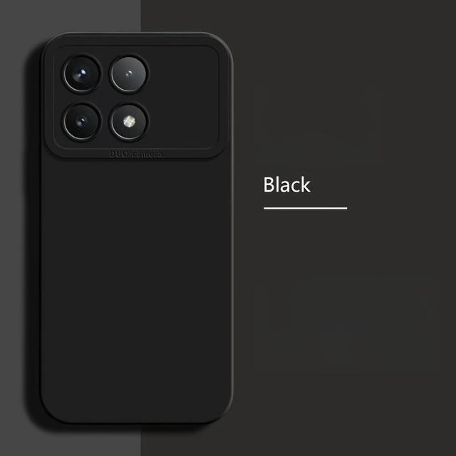 TEMU Fundas de silicona líquida de calidad para Xiaomi POCO X6 y X6 Pro, con un diseño cuadrado y material TPU .