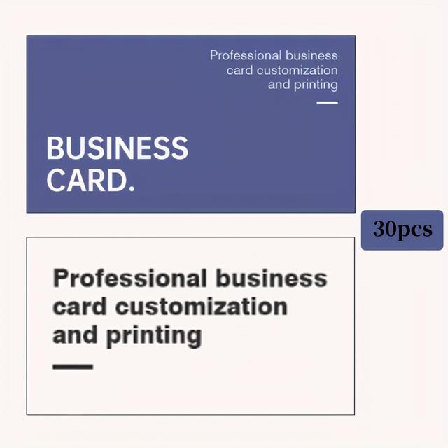 TEMU Cartes de visite personnalisées - Disponibles en quantités de 30/50/100/200/500/1000/2000, fabriquées en papier avec un design brillant, comprenant des modèles conçus par Angeline