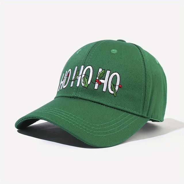 TEMU A Lettered Plant Casual Cute -style Polyester Embroidered Windproof Warm Decorative Embroidered Baseball Suitable For Spring, Summer, Autumn, And Winter