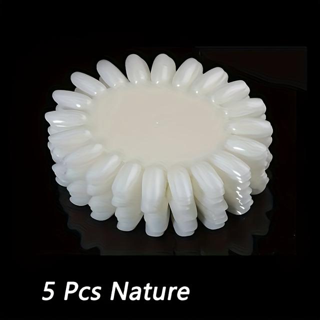 TEMU Készlet 5 db ovális körömgyakorló lemez körömdesign gyakorláshoz, színmegjelenítéshez, körömdesign bemutatóhoz és körömlakk keveréshez