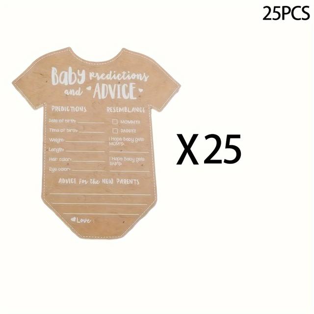 TEMU 25/50 Stück, Duschspiel Vorhersage- Vorschlagskarten, Partydekoration für Gender Reveal Dusche