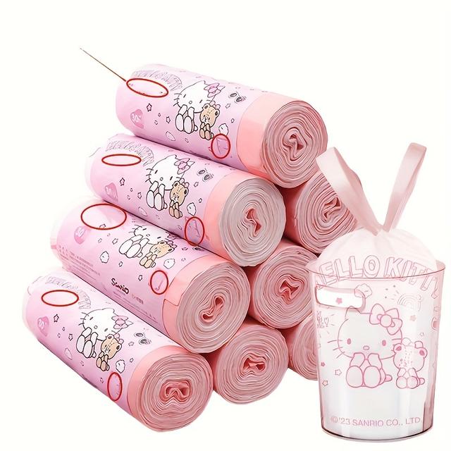 TEMU 1 bolsa de basura autorizada de Sanrio Hello Kitty para , bolsas de basura versátiles y lindas, bolsas de basura para coche, bolsas de basura para exteriores, bolsas de basura para el hogar