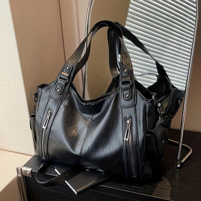 TEMU New Stylish And Trendy Large-capacity Vintage, Versatile And High-quality Handbag For Women, Work Commutes And Shopping .