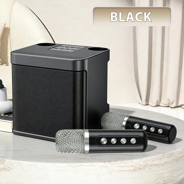 TEMU K Song Audio Full Equipment Compatible Long-lasting Dual Microphone Duet Outdoor Camping Atmosphere