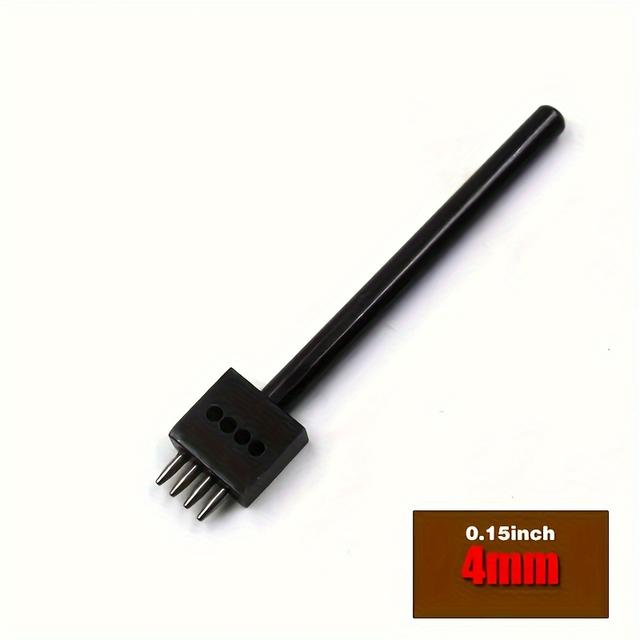 TEMU 4-in-1 Leather Hole Punch Tool, Adjustable 4mm Handheld Perforator, Leather Punch For Repair, Uncharged Handyman Punching Tool, Ideal Christmas Leather Punch Gift