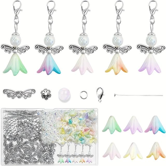 TEMU Diy350pcs Color Keychain Keychain Making Kit – A Keychain Guardian . Make Your Own Set Of Keychains For Wedding Baptism Gifts