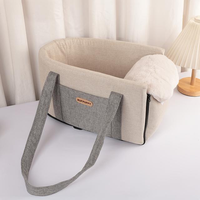 TEMU 반려동물용 차량용 캐리어, 자동차 콘솔 반려동물 침대, 강아지 야외용 안전 시트, 편리한 휴대용 가방