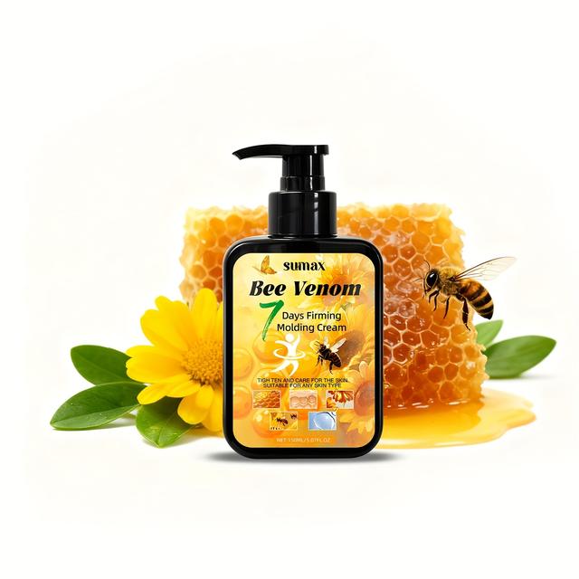 TEMU 150ml 7 Napos Méhméreg Testfeszesítő Krém Lotion Textúrájú, Könnyű és Nem Zsíros, Gyorsan Felszívódó, Hidratál és Feszesíti a Bőrt, Tökéletes Alakot Formáz, Ünnepi Ajándék