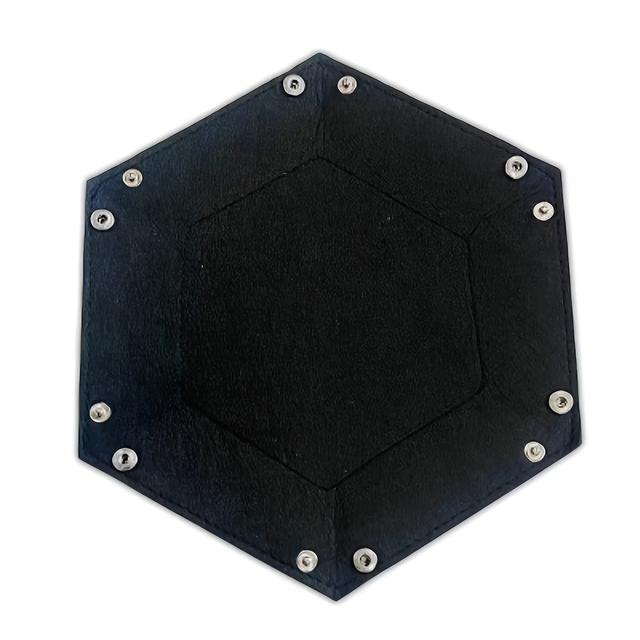 TEMU A Hexagonal Dice Tray - A Spacious And Foldable Storage Solution, Perfect For Party Games, Tabletop Accessories, And Gaming Enthusiasts - Ideal For Storing And Transporting Multiple Sets Of Dice.