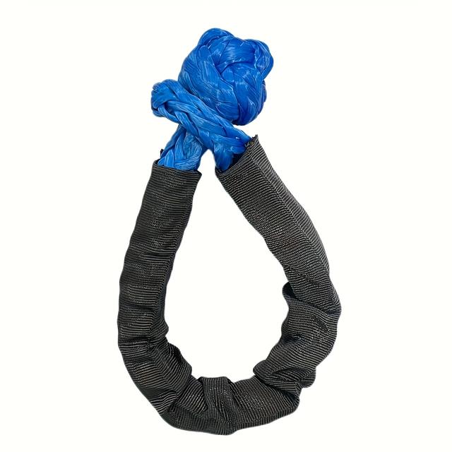 TEMU 1/2 Inch X 22 Inch Shatter-resistant Synthetic Soft Shackle Rope | Heavy-duty Off-road Ultra-high Molecular Weight Polyethylene Rope With Traction Shackle Belt Protective Sleeve Recovery