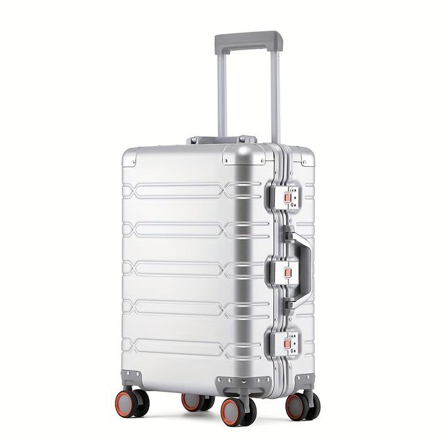 TEMU 1pc Trolley Luggage Made From Aluminum Magnesium Alloy, In Sizes 20, 24, And 29 Inches, Suitable For Business Travel