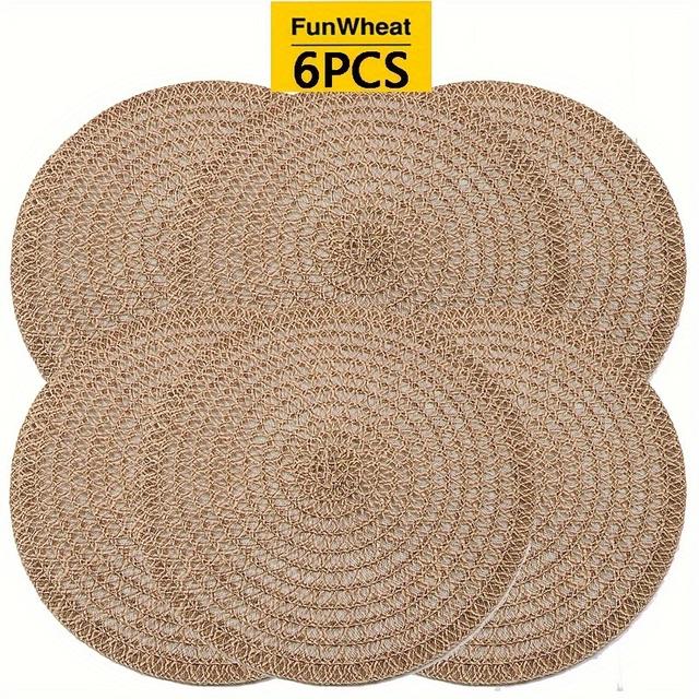 TEMU 6pcs Elegant Bohemian Placemats - Non-slip, Heat-insulated,, Easy To Clean, Suitable For Party Potlucks, Dinner Parties And Daily Elegant Placemats