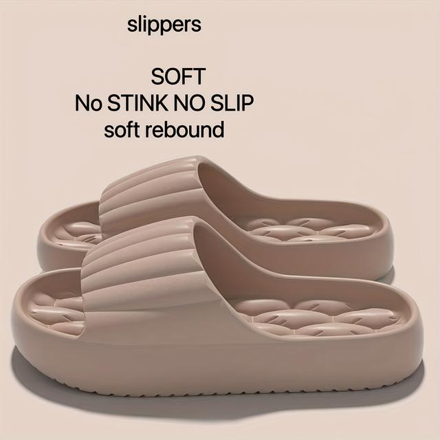 TEMU Rundspitze Weichsohle Bequemes Design EVA-Slides für Damen – Bequem, Rutschfest, Waschbar, Indoor/Outdoor Hausschuhe, für Alle Jahreszeiten, in Mehreren Farben Erhältlich, Damenschuhe