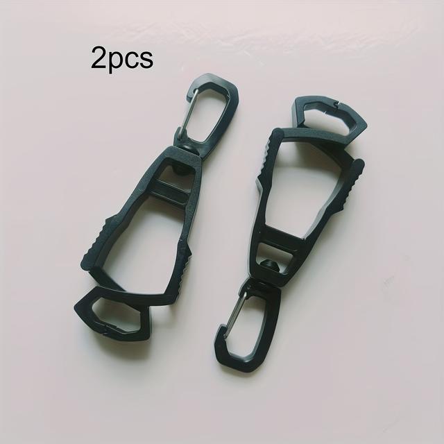 TEMU 2pcs. Outdoor Backpack Accessories - Multifunctional Anti Loss Glove Clip, Portable Labor Protection Clip, Hook Outdoor Clip, Suitable For Outdoor Work.