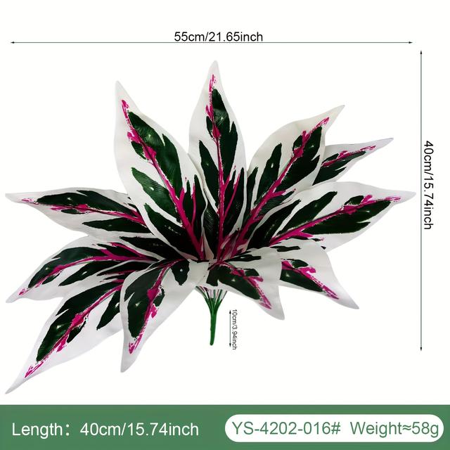 TEMU Реалістична штучна зелена рослина - для осіннього та святкового декору, вуличного оформлення, весіль, дому, готелів та торгових центрів - без горщика