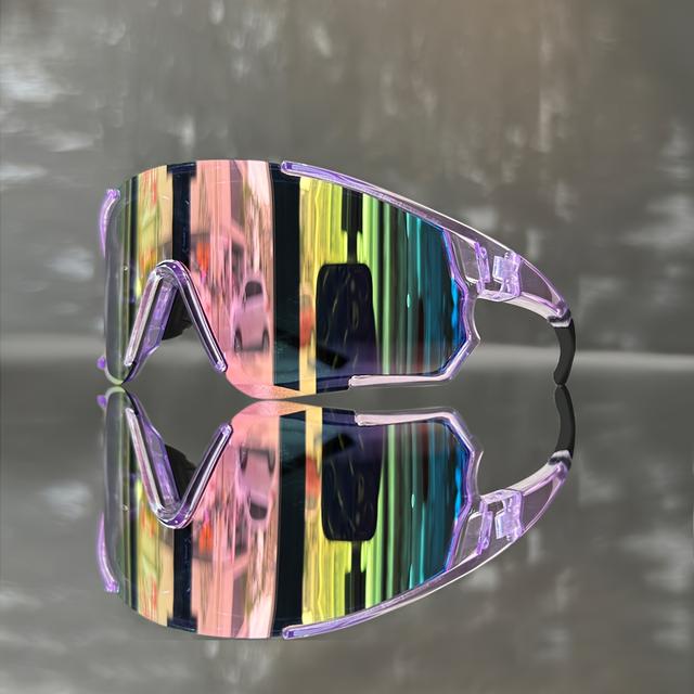 TEMU Fashion Glasses For Women And Men, Transparent , Colorful Lens, Lightweight Eyewear, Casual Use