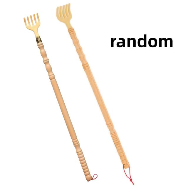 TEMU Ryggkliare, Lat Kliare för Ryggklåda, Ergonomisk Träryggkliare för Hemmabruk, Portabel Manuell Klådverktyg