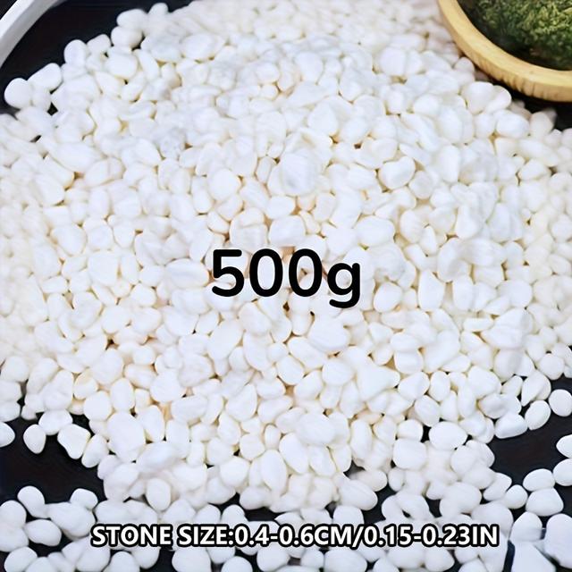 TEMU Bižuterní Bílé Dekorační Kameny - Vhodné pro Akvária, Zahradničení & Venkovní Dekorace, Zahrady a Sváteční Ozdoby
