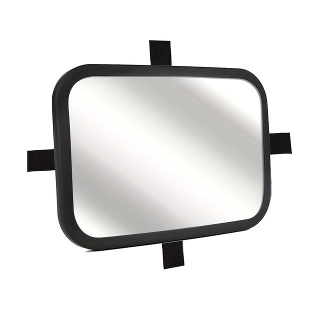 TEMU Most Stable Large Deluxe Baby Car Mirror - Premium , Ultra Hd Shatterproof Backseat Mirror, Secure & Safe For Infants (black)