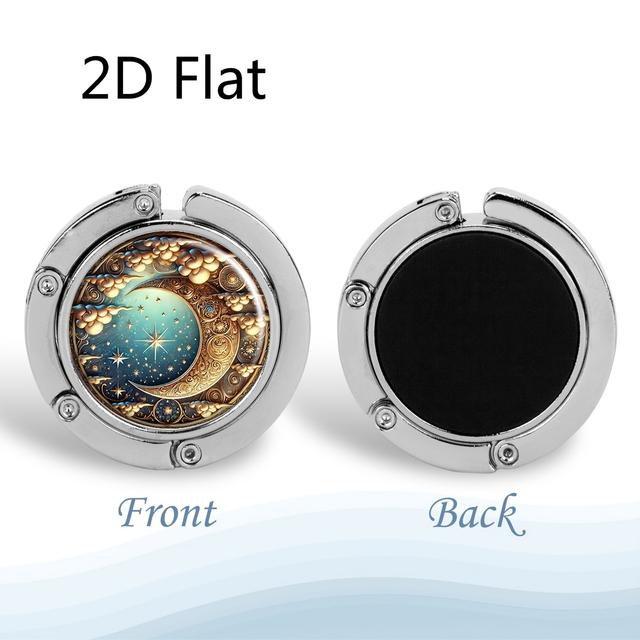 TEMU 2d Purse Hanger For Table - Purse Hook For Table - Folding Handbag Hanger - Portable Table Bag Holder - Stars And Moon