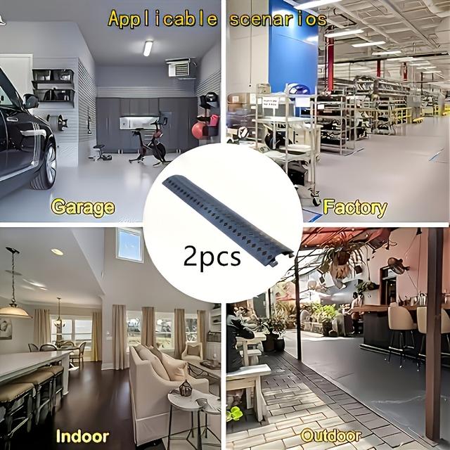 TEMU Heavy-duty Drive-over Cable Protector With Pvc Cover - Driveway, Garage & Sidwalk Crossing Cord Cover Ramp For Vehicle, Durable Ground (compatible With Cables) - For Homes,