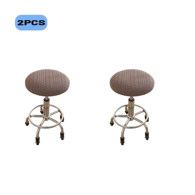 TEMU Ochranný potah na kulatou stoličku, potah na barový křeslo, odnímatelný a pratelný kulatý potah, elastickým pásem, vysoká elasticita, dostupný v několika barvách