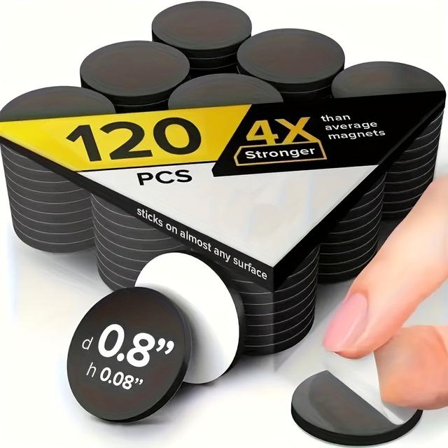 TEMU Easy-peel 0.8" Magnetic Dots - Multi-pack" Stick-on Magnetic Dots - Flexible Magnets For Pictures - Long-lasting, User-friendly Sheets - Sturdy & - 20/70/120pcs