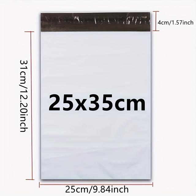 TEMU 30pcs Self-sealing White Polypropylene Mailing Envelopes Compatible For - Self-stick Adhesive Sealing, Durable Pe/polypropylene Mailers Suitable For Weddings, Mailing, & Everyday Use