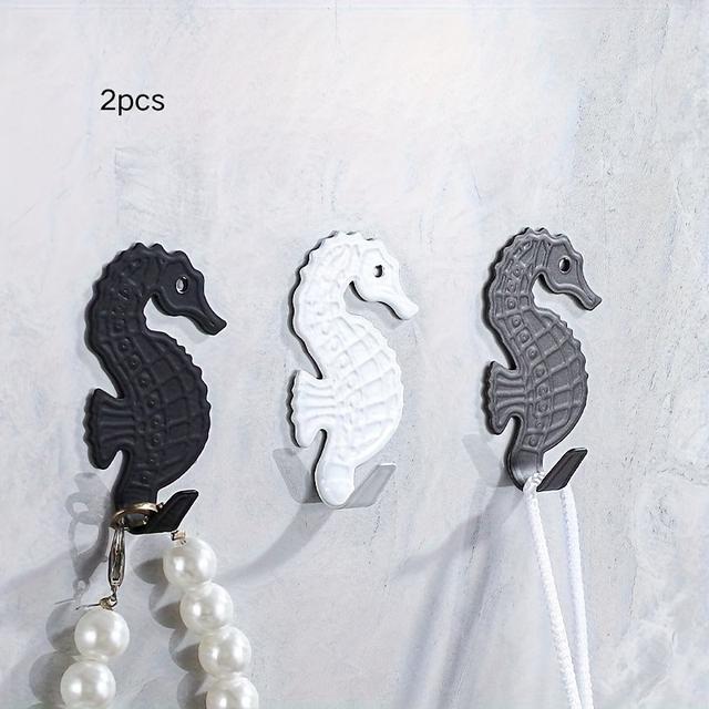 TEMU de de Mar, Adhesivo Fuerte, Sin Necesidad de Taladrar, Ganchos para Puertas de Cocina y Baño, Ganchos de Almacenamiento Sin Rastros, Ganchos Utilitarios