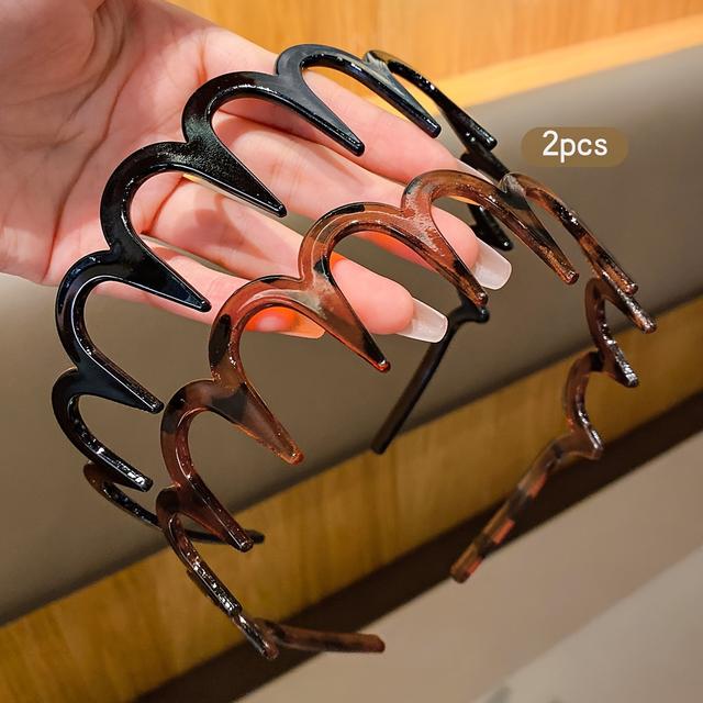 TEMU 2 Popular Headbands With Teeth And Non-slip Hair Clips Suitable For Everyday Use