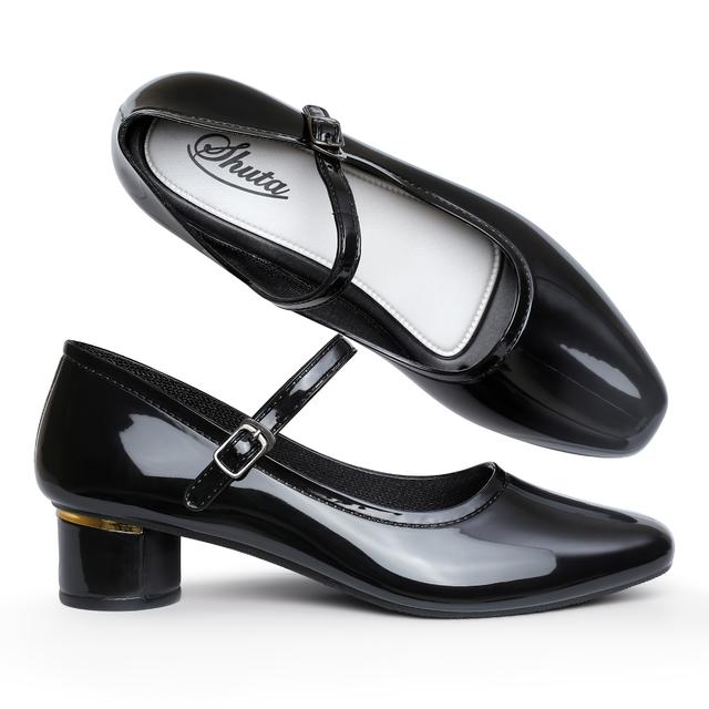 TEMU Women's Shoes Elegant And Sophisticated Black Shoes For Elementary And Middle School Students, Flat Sole Performance Stage Princess Shoes, Fashionable Women's High Heels, Women Shoes