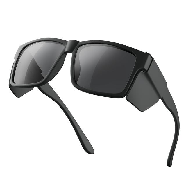 TEMU Laiyike Industrial Safety Glasses With & Protection - Durable Plastic, Scratch-resistant, Anti-impact, Goggles For Men And Women, Double As Fashion Glasses For Work Or Outdoor Use