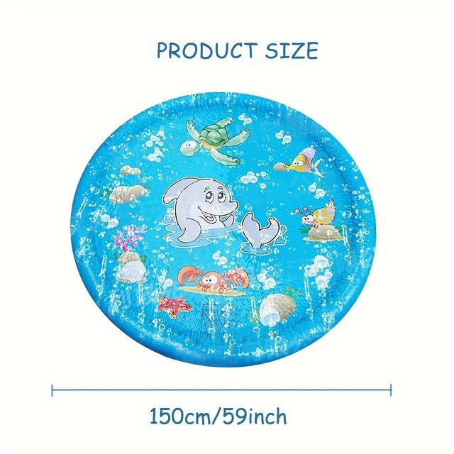 TEMU 100cm/150cm/170cm, Water Spray Pad, Inflatable Water Spray Mat For Outdoor Game, Summer Outdoor Interesting Water Toys For Kids And Pets