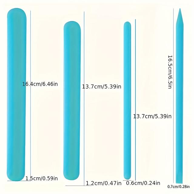 TEMU 4pcs Stirring Stick Epoxy Liquid Paint Stirrer Reusable Resin Glue Tool Stirring Stick Epoxy Liquid Paint Stirrer Reusable For Diy Resin Making