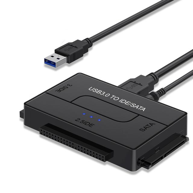 TEMU Universal Hard Drive Adapter Kit For 2.5/3.5 Inch Sata And Ide Hdd Ssd, Featuring A Usb 3.0 To Sata Ide Hard Drive Reader, Without A Power Adapter
