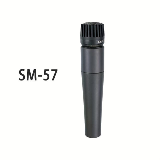 TEMU Mikrofon dynamiczny kardioidalny - Profesjonalny mikrofon ręczny przewodowy, odpowiedni do sceny, karaoke i nagrań wokalnych, Czarny